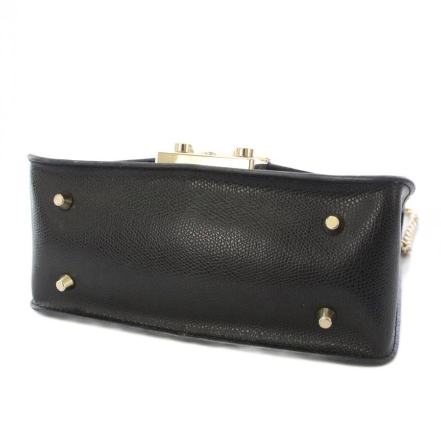 FURLA（フルラ） メトロポリス ショルダーバッグ チェーン レザー 黒