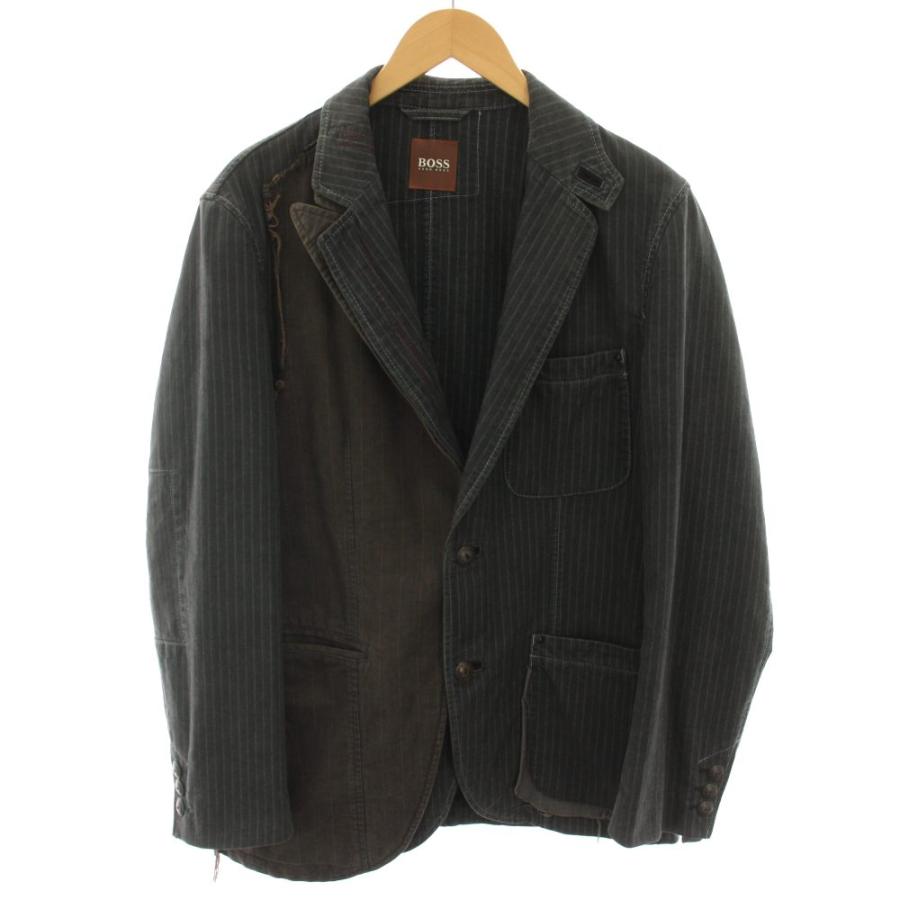 ヒューゴボス HUGO BOSS テーラードジャケット シングル ストライプ柄 