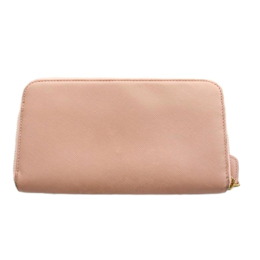 PRADA（プラダ） 長財布 ラウンドファスナー 小銭入れ レザー ピンク