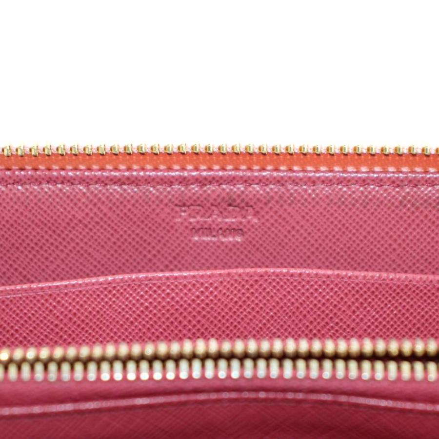 PRADA（プラダ） 長財布 ラウンドファスナー 小銭入れ レザー ピンク