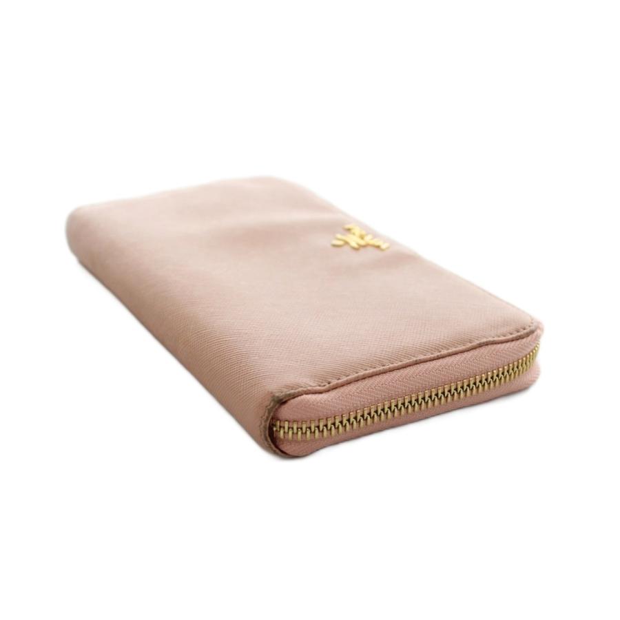 PRADA（プラダ） 長財布 ラウンドファスナー 小銭入れ レザー ピンク