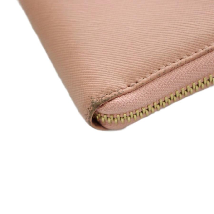 PRADA（プラダ） 長財布 ラウンドファスナー 小銭入れ レザー ピンク