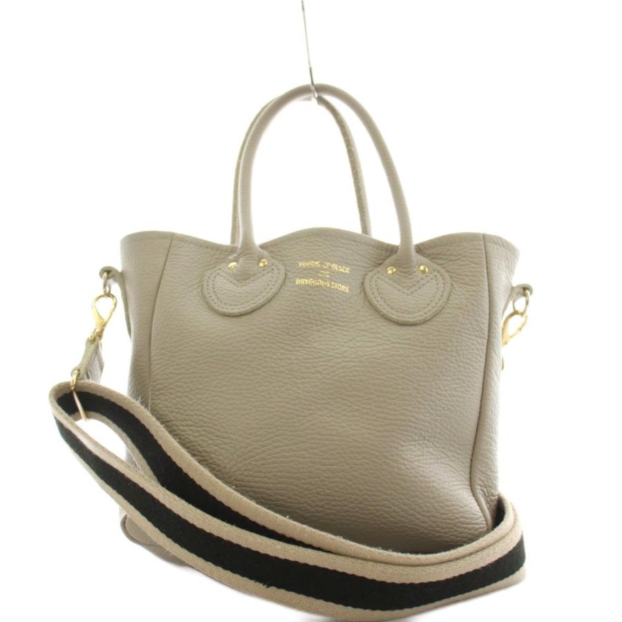 レディース 極美品 ヤングアンドオルセン ショルダーバッグ 2way 濃 