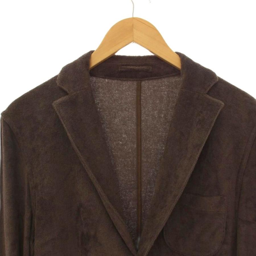 ラルディーニ LARDINI パイル地 テーラードジャケット M 茶 JGGM50 /BM
