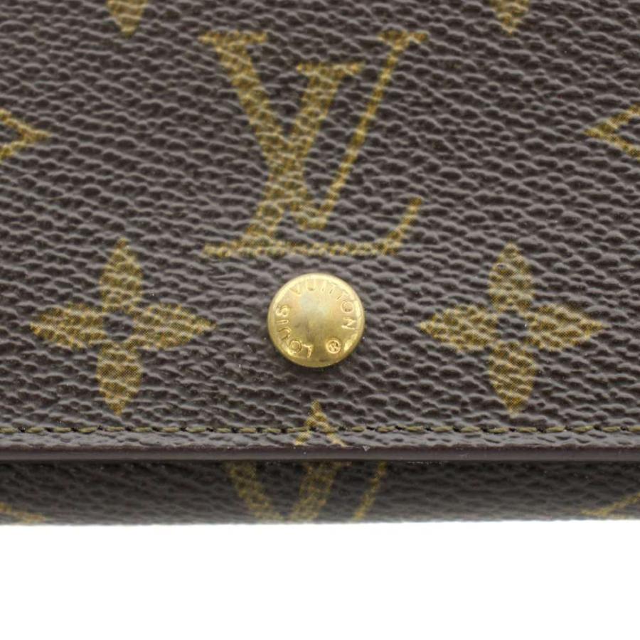 美品 ルイヴィトン モノグラム ポルトモネ ビエ トレゾール 茶色 L字 財布 LOUIS VUITTON（ルイ・ヴィトン） ポルト モネ ビエ トレゾール