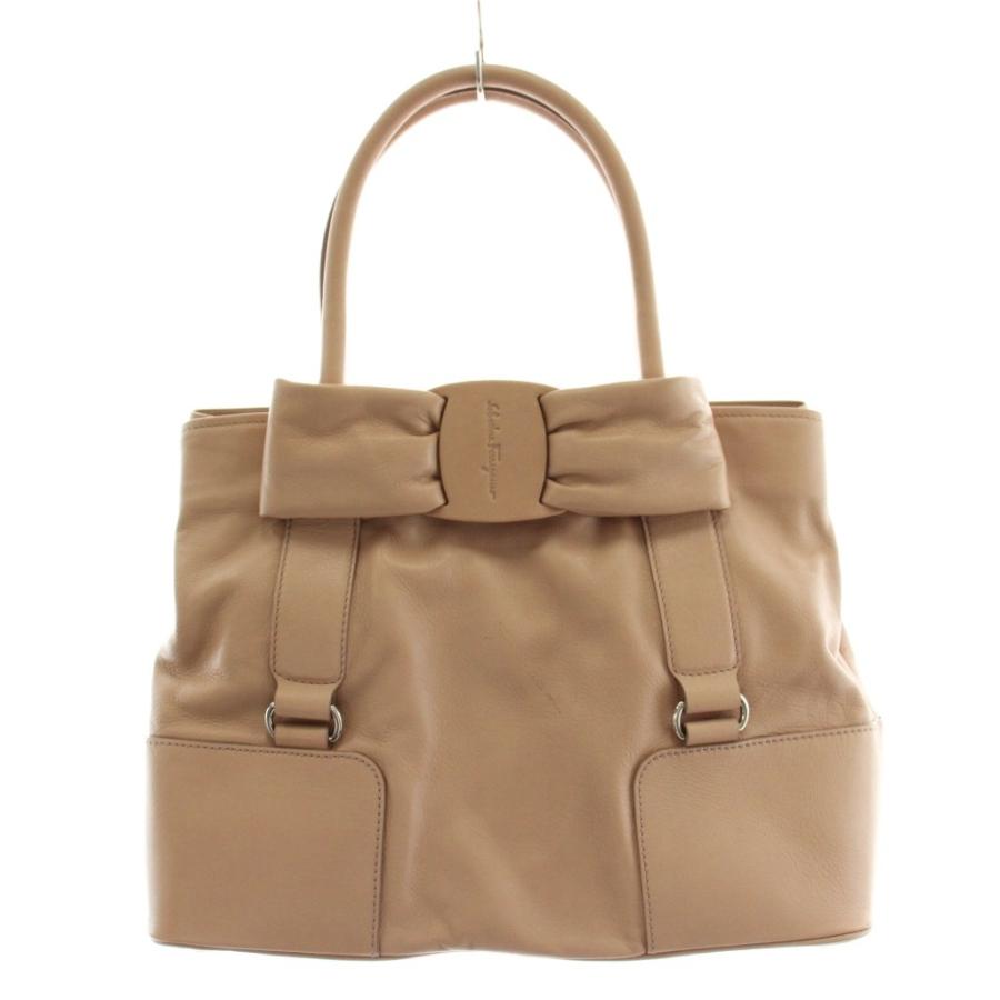 【希少】サルヴァトーレフェラガモ　かごバッグ　ハンドバッグ　ヴァラリボン　レザー FERRAGAMO（フェラガモ） サルヴァトーレフェラガモ Salvatore