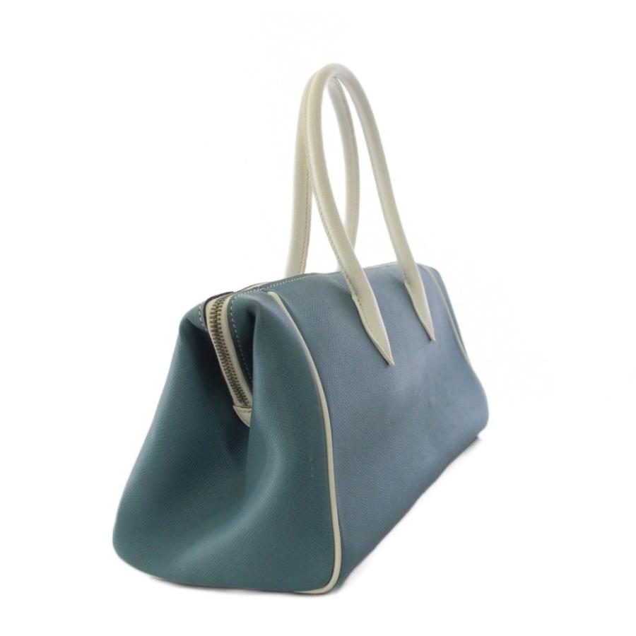 HERMES（エルメス） パリボンベイ40 ハンドバッグ エプソンレザー 青 