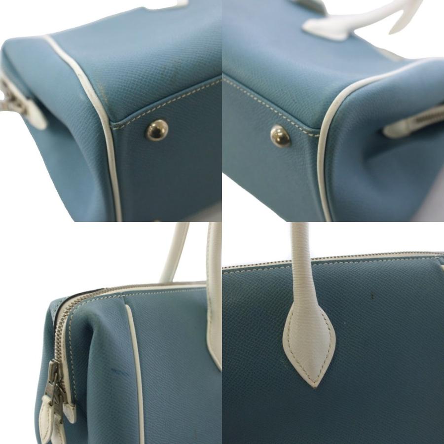 HERMES（エルメス） パリボンベイ40 ハンドバッグ エプソンレザー 青 