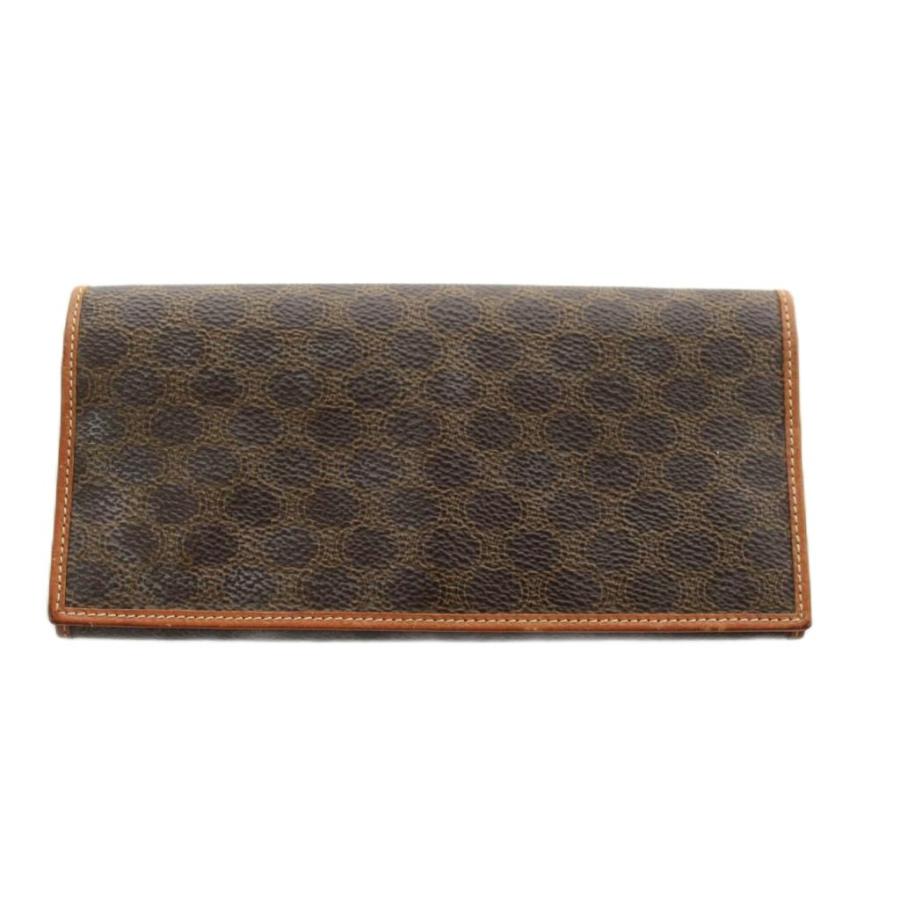 CELINE（セリーヌ） マカダム柄 財布 小銭入れ 二つ折り 茶 ブラウン 