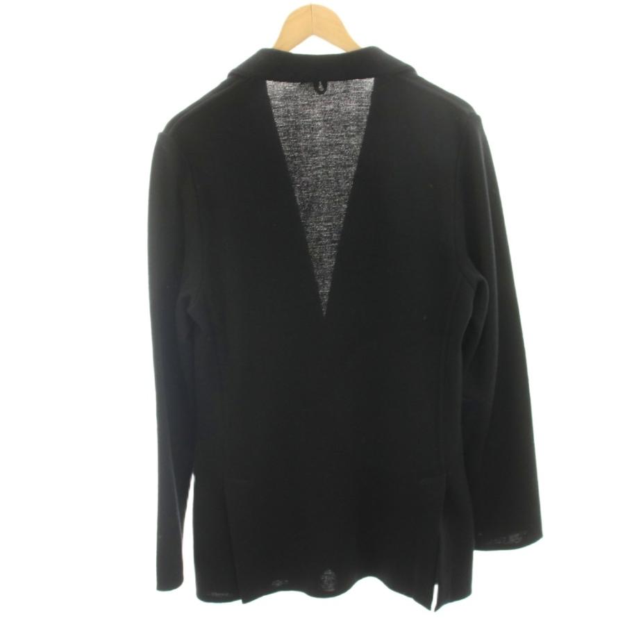 ラルディーニ LARDINI ニットジャケット シングル ウール S 黒