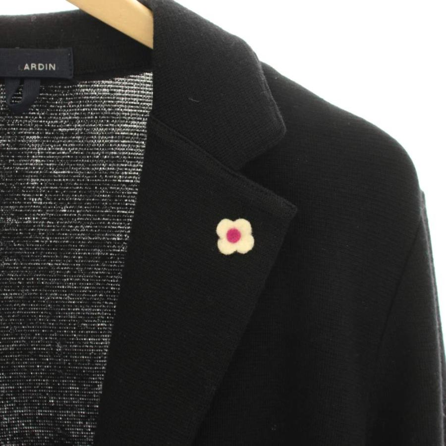 ラルディーニ LARDINI ニットジャケット シングル ウール S 黒