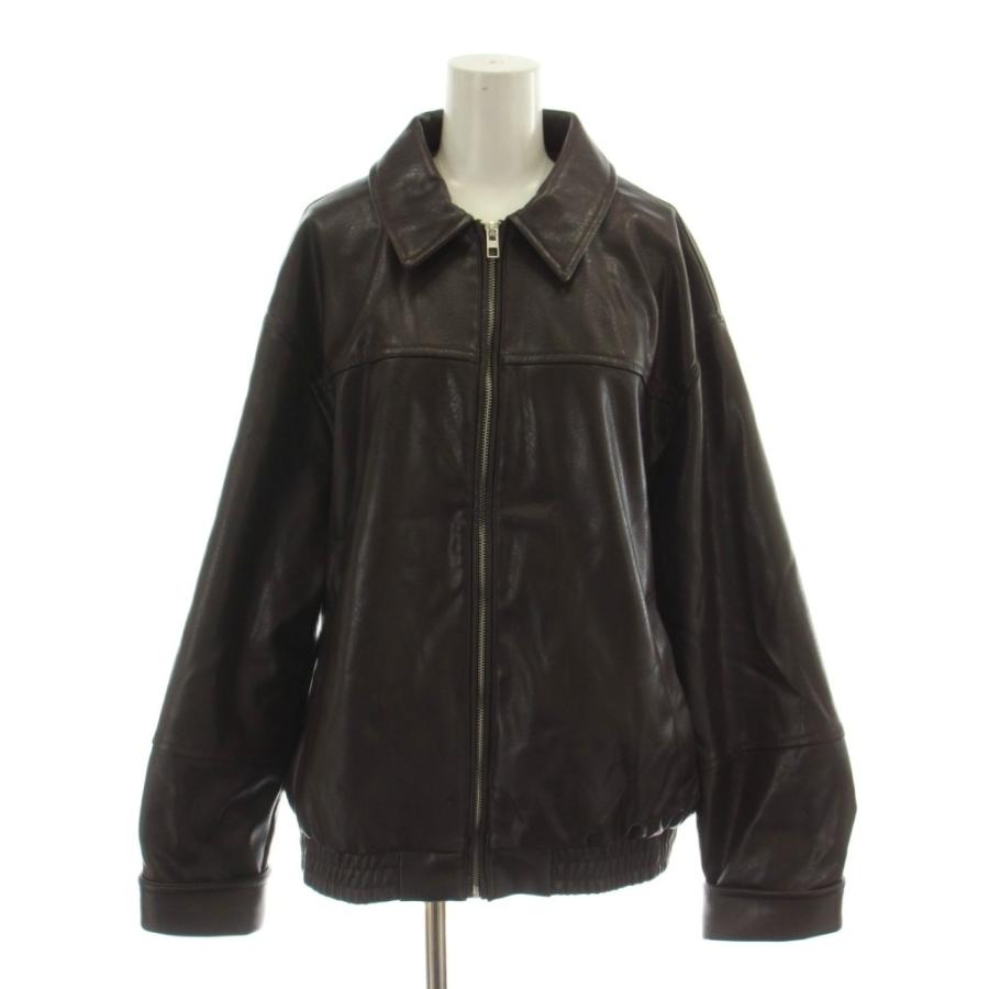 ZARA（ザラ） ジップアップ フェイクレザー ジャケット 上着 USA S 