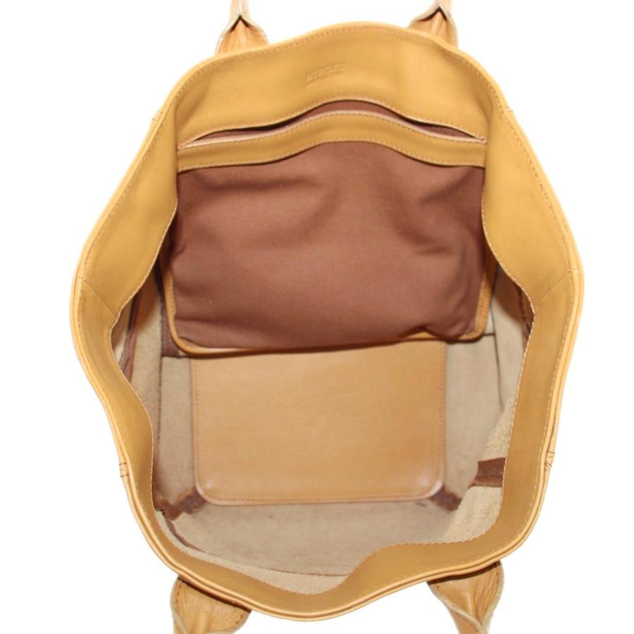 ヒロフ HIROFU ハンドバッグ レザー 黄 イエロー /AN35 ○D レディース