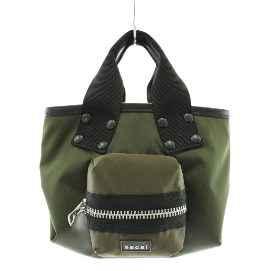サカイ sacai Pocket Tote Bag Small ハンドバッグ ナイロン カーキ 26 