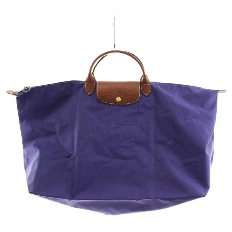 【新品・未使用】Longchamp ルプリアージュ・パープル 　Mサイズ LONGCHAMP（ロンシャン） ルプリアージュ ハンドバッグ ナイロン 紫