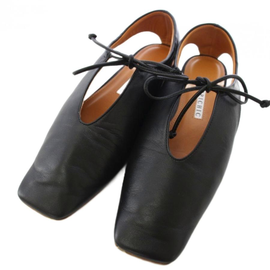 PIPPICHIC ピッピシック AMBER フラットシューズ　37 黒 PIPPICHIC ピッピシック AMBER フラットシューズ 37 黒 PIPPICHIC