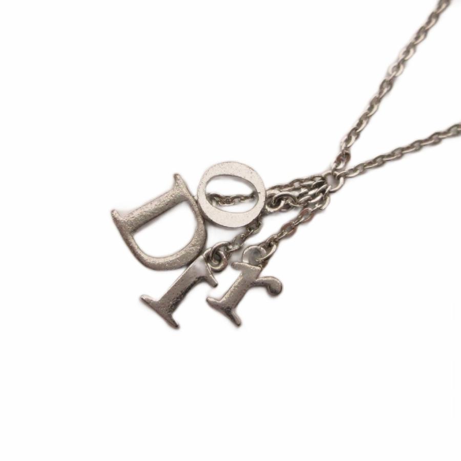 ディオール Dior ロゴチャームブレスレット CDロゴ メッキ シルバー 