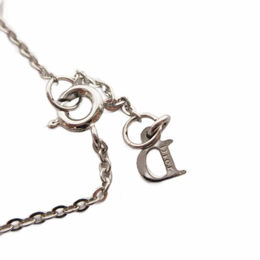 ディオール Dior ロゴチャームブレスレット CDロゴ メッキ シルバー
