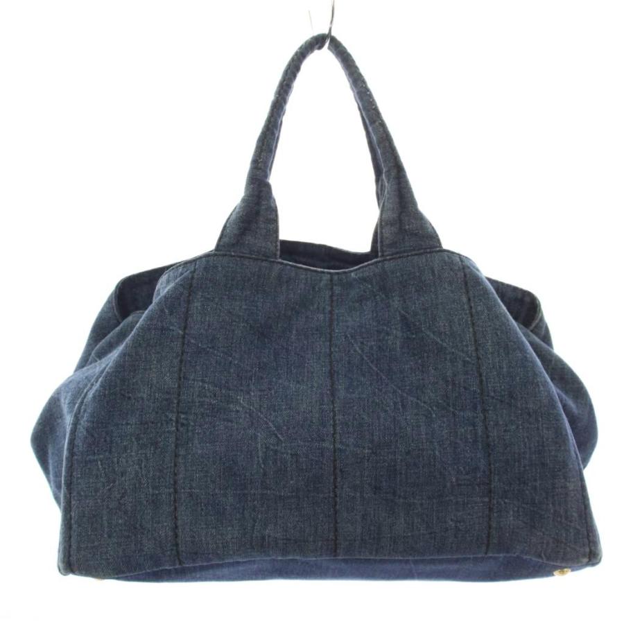 PRADA プラダ カナパ トートバック デニム PRADA（プラダ） カナパ CANAPA トートバッグ デニム 青 ブルー /TK 5