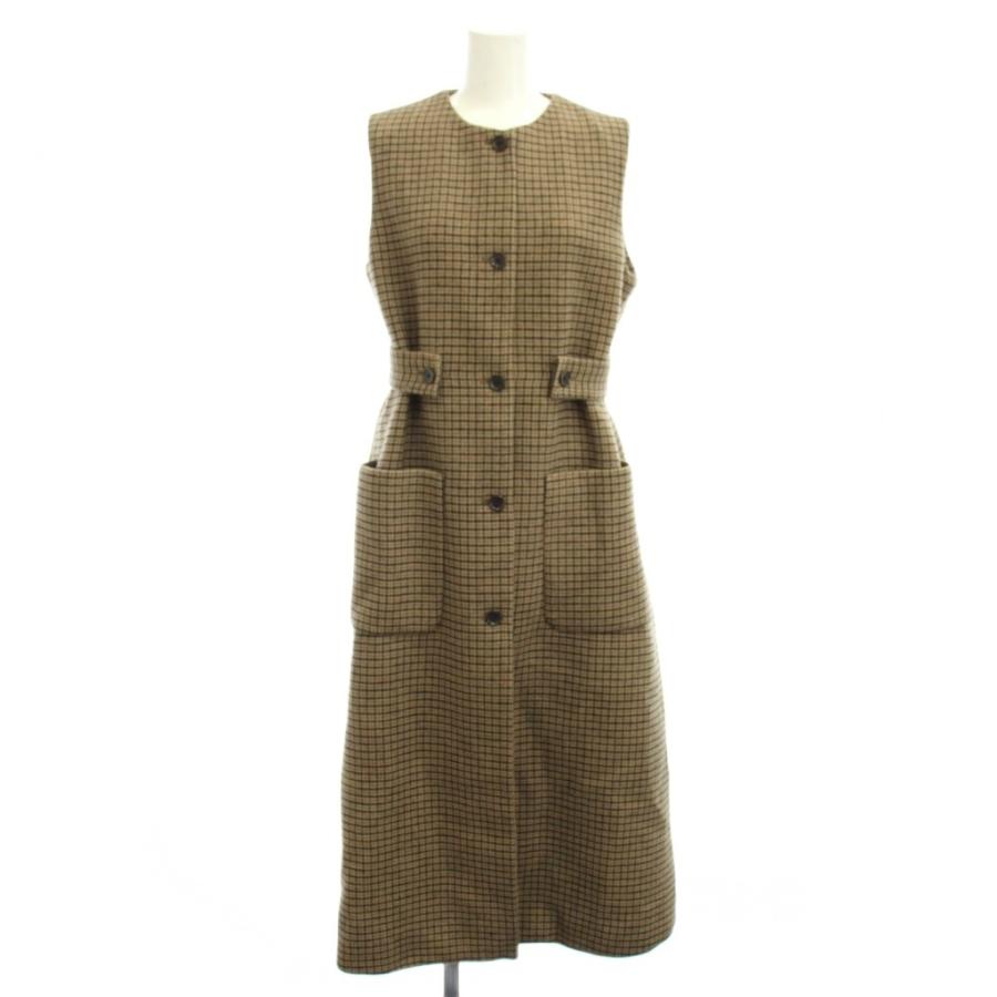ジーユー GU ×ROKH 24AW 2ピースコート S ベージュ チェック柄 長袖 