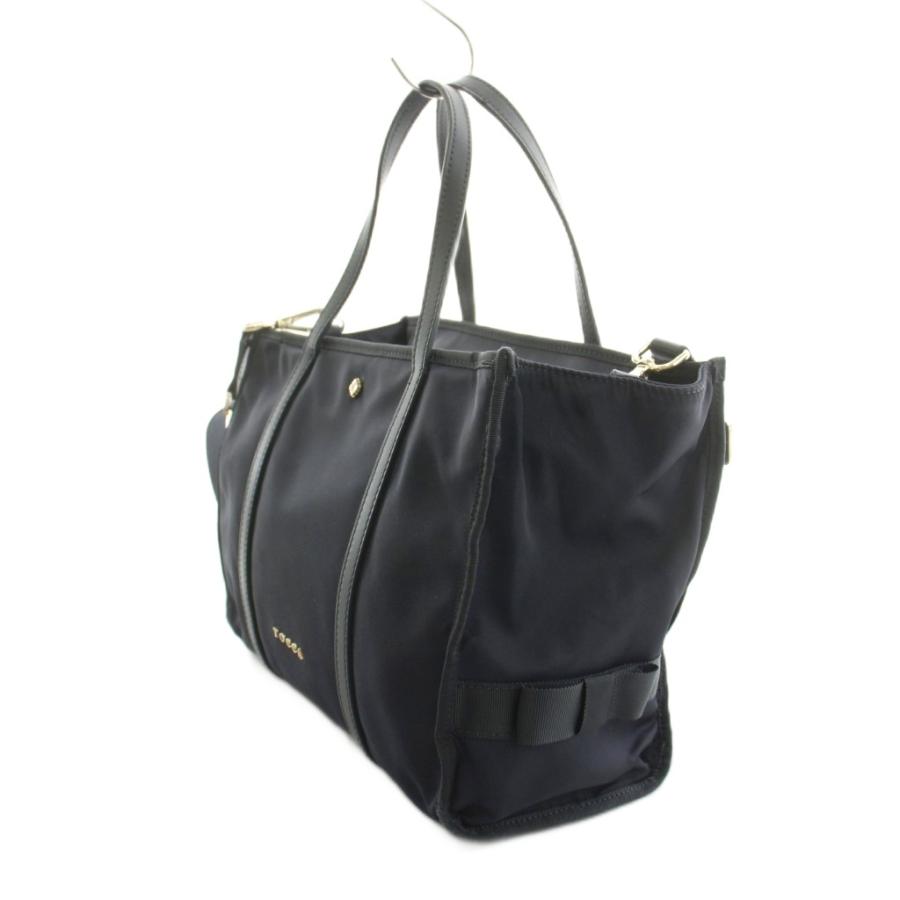 美品　TOCCA リボン トートバッグ ショルダーバッグ　2way 　ナイロン トッカ TOCCA サイドリボンナイロントートバッグ ハンドバッグ