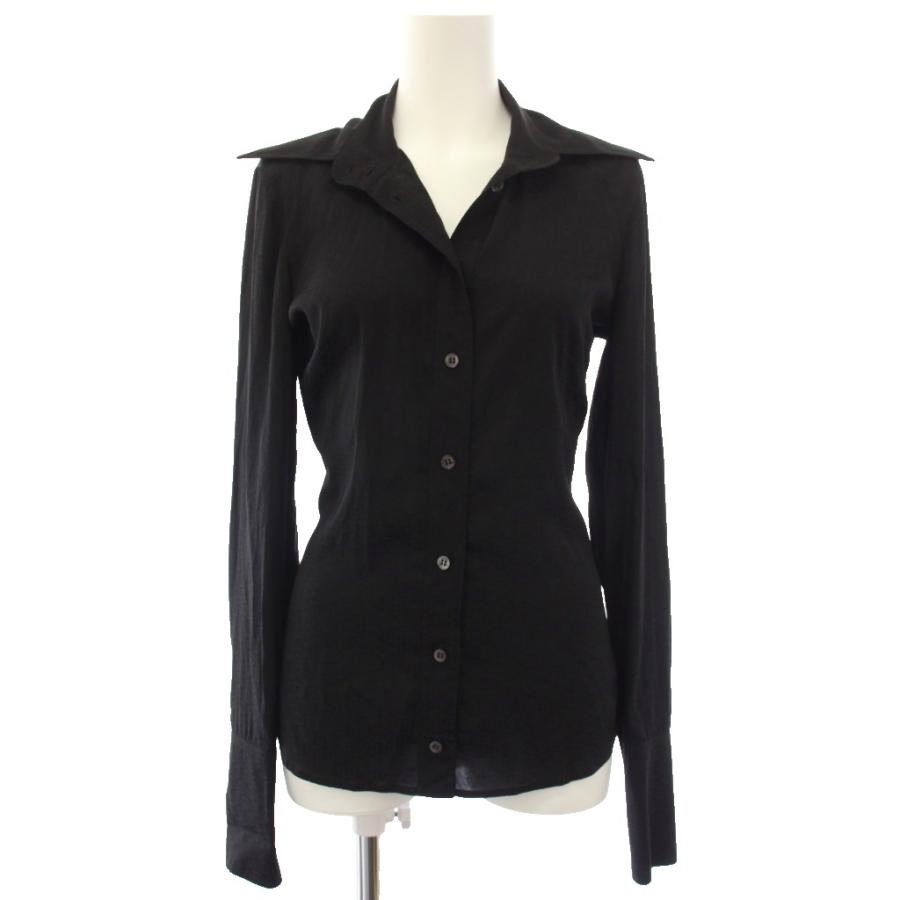 GUCCI（グッチ） トムフォード期 シャツ GG柄 シルク 長袖 38 黒 