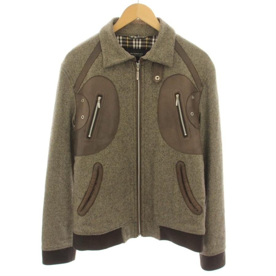 BURBERRY BLACK LABEL（バーバリーブラックレーベル） レザー切替中綿 