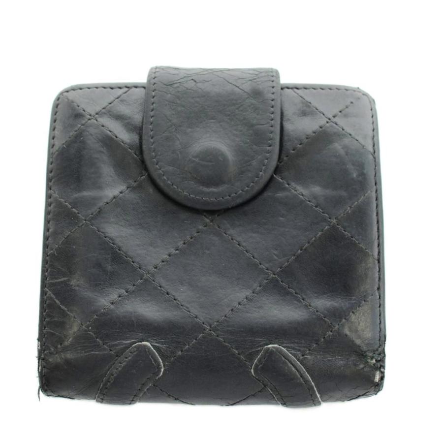 CHANEL ケース・小銭入れ　黒　カンボンライン　ココマーク CHANEL（シャネル） カンボンライン ココマーク 財布 二つ折り 小銭
