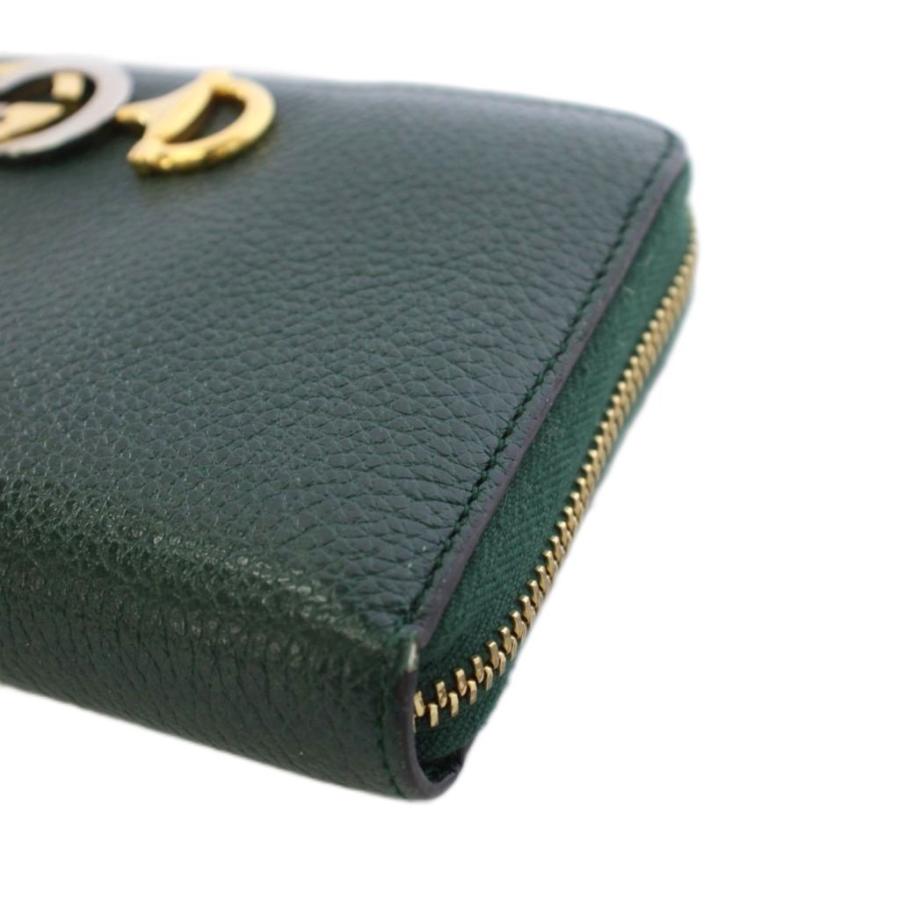 GUCCI（グッチ） ズゥミ Zumi 長財布 ラウンドファスナー レザー 緑 