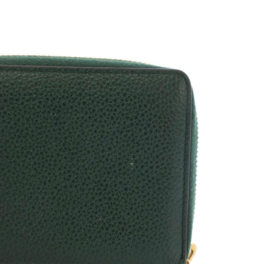 GUCCI（グッチ） ズゥミ Zumi 長財布 ラウンドファスナー レザー 緑