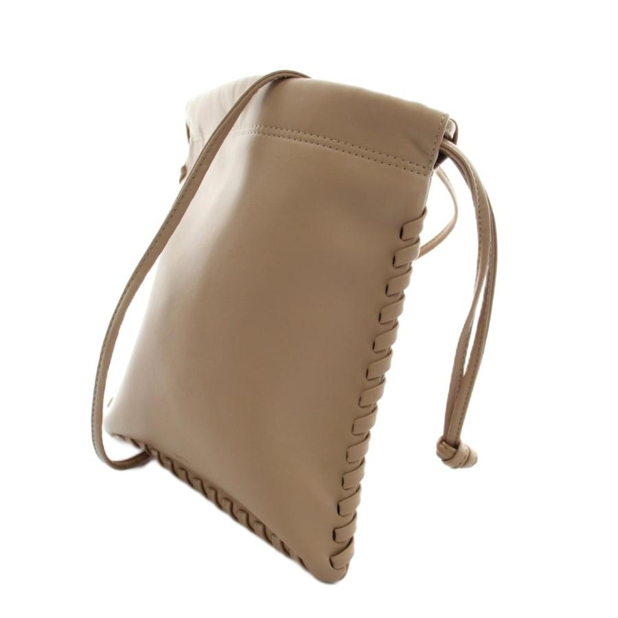 ヴァジック VASIC WELLS MINI ショルダーバッグ 巾着 レザー ピンク 