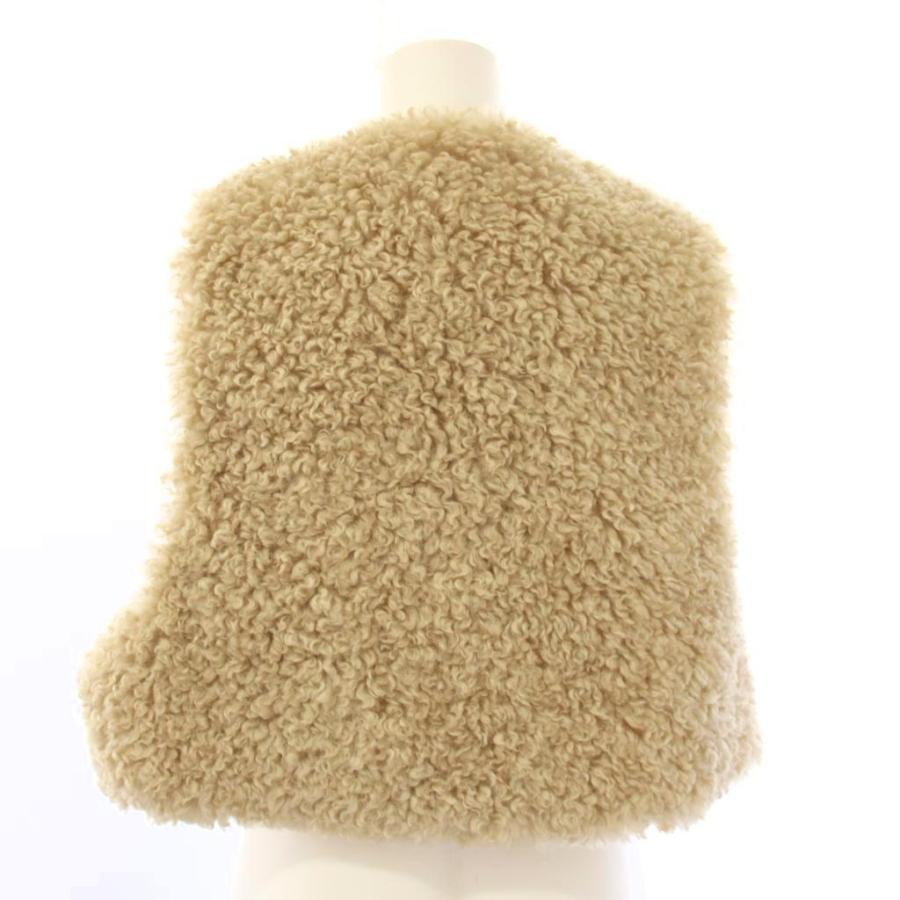 ハイク HYKE FAUX SHEARLING CROPPED VEST ベスト ジレ OSFA ベージュ
