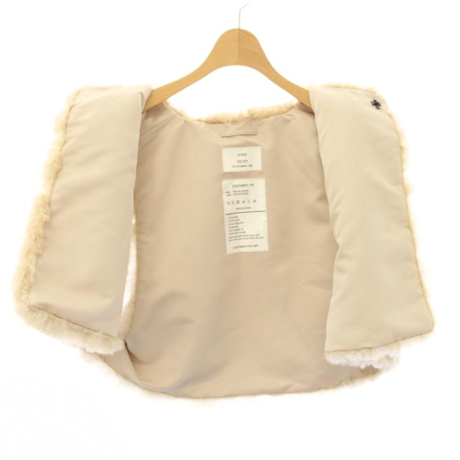 ハイク HYKE FAUX SHEARLING CROPPED VEST ベスト ジレ OSFA ベージュ