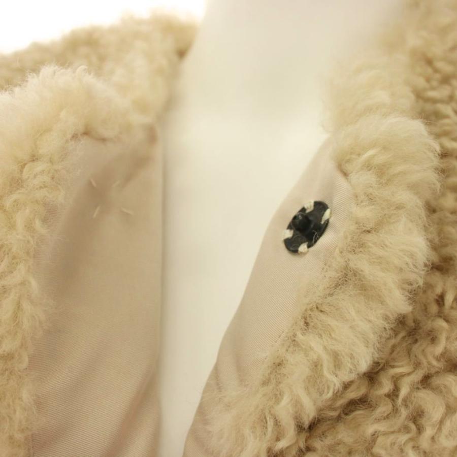 ハイク HYKE FAUX SHEARLING CROPPED VEST ベスト ジレ OSFA ベージュ