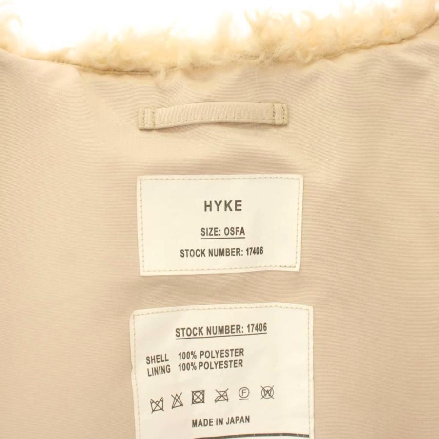 ハイク HYKE FAUX SHEARLING CROPPED VEST ベスト ジレ OSFA ベージュ