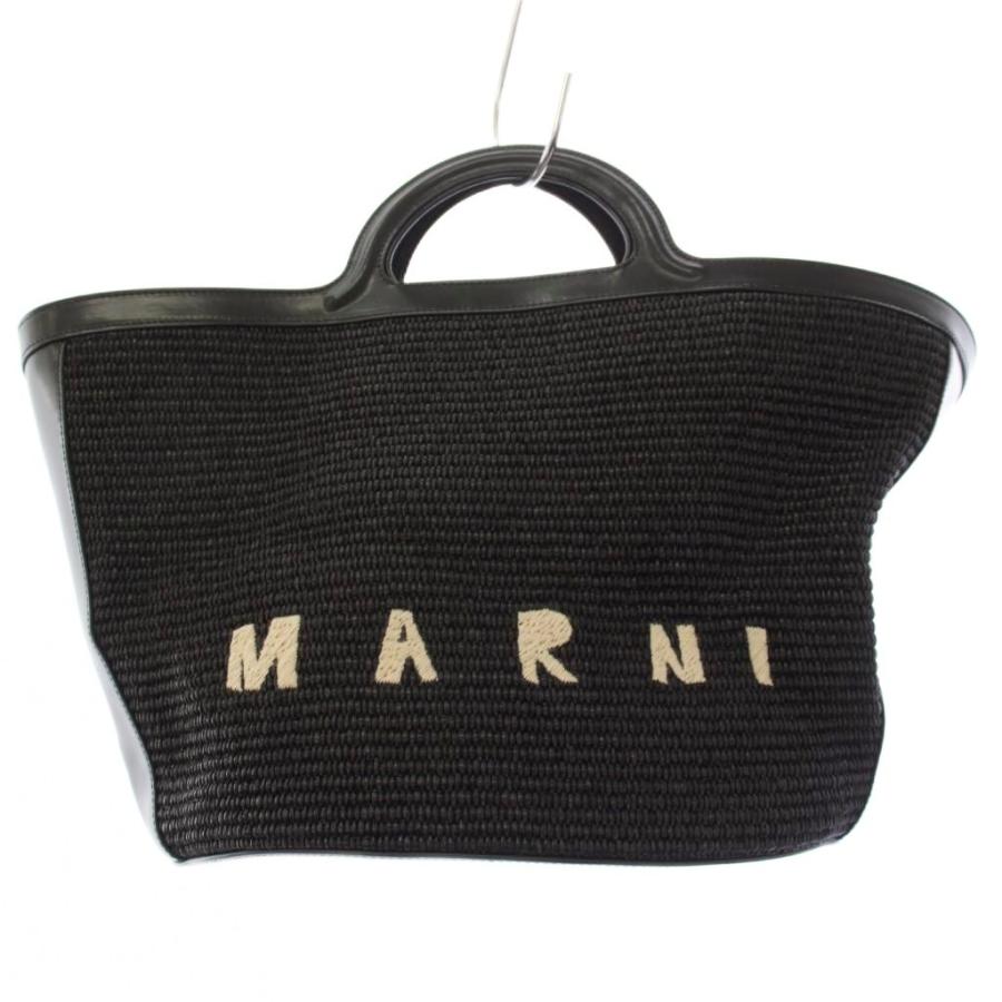 マルニ TROPICACIA ラージ かごバッグ ハンドバッグ 黒 ブラック MARNI（マルニ） MARNI TROPICACIA ラージ かごバッグ ハンドバッグ 黒