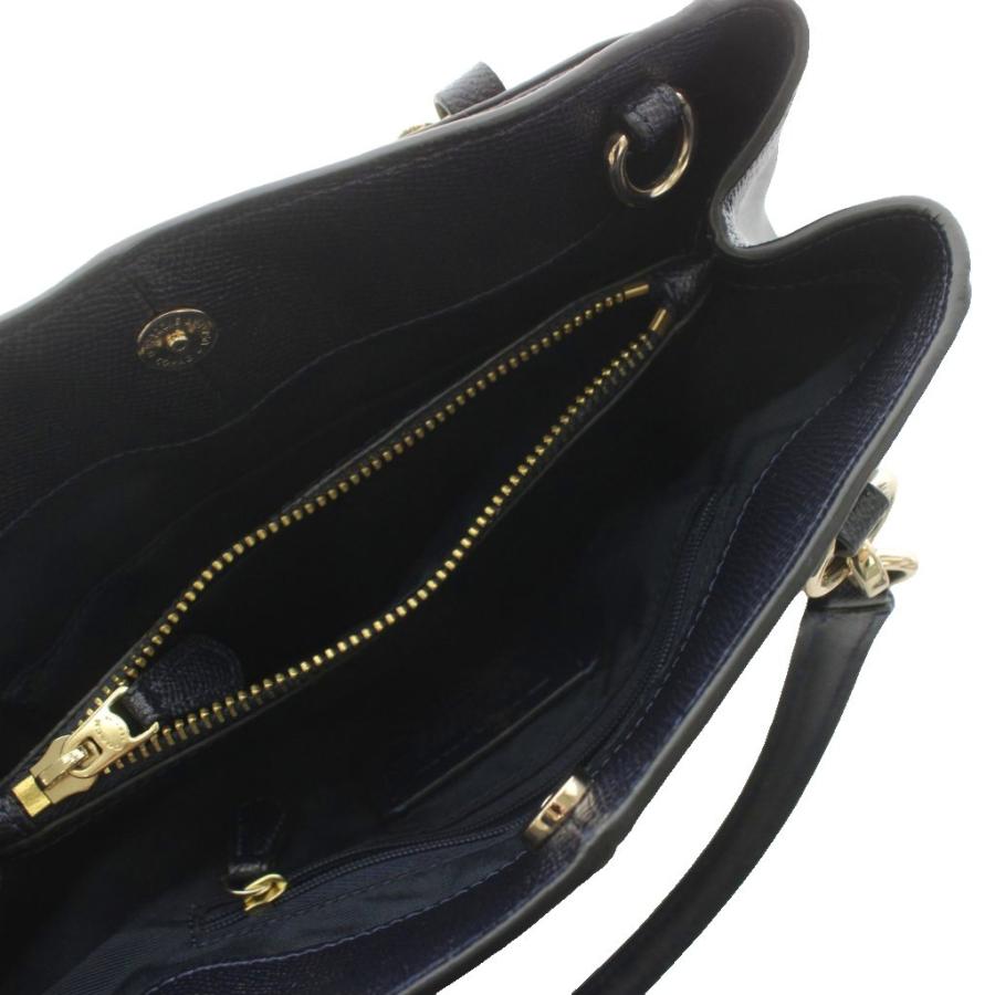COACH（コーチ） ハンドバッグ ショルダーバッグ 2WAY レザー 紺