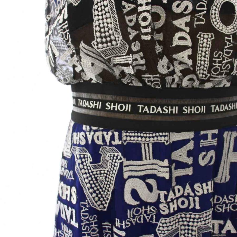 タダシショージ TADASHI SHOJI ワンピース ひざ丈 ノースリーブ ロゴ