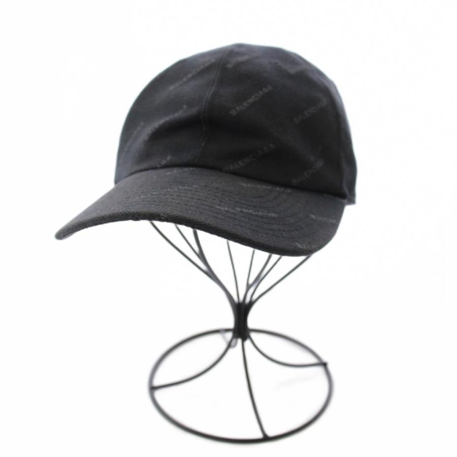 現行モデル 美品 バレンシアガ キャップ ブラック L BALENCIAGA BALENCIAGA（バレンシアガ） キャップ 帽子 ロゴ L 黒 /BM □OH