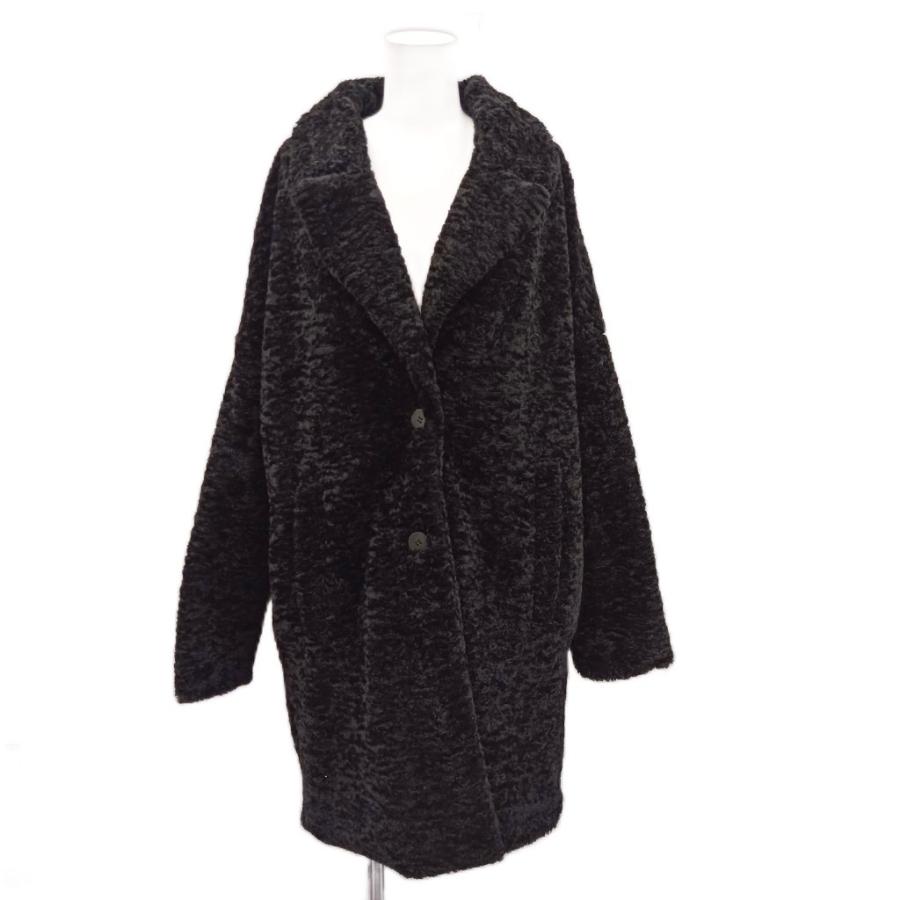 ZARA（ザラ） 未使用品 ボアコート S 黒 ブラック 無地 長袖 /LP