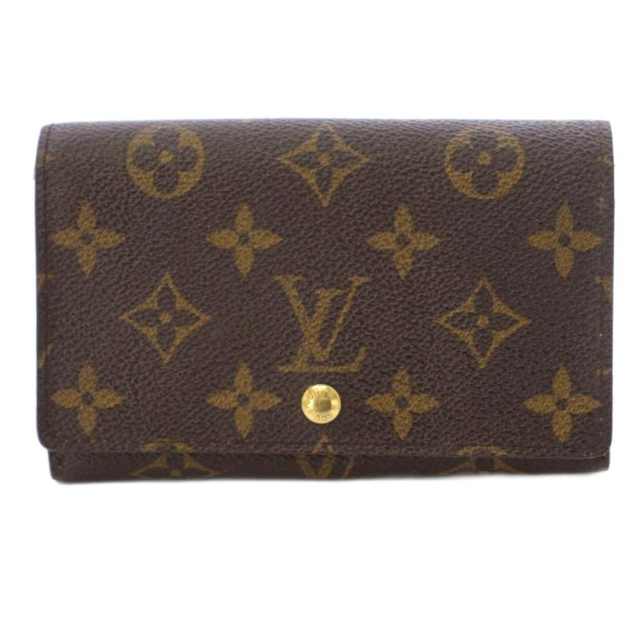 【美品】 ルイヴィトン モノグラム ポルトモネ ビエ トレゾール 二つ折り 茶 LOUIS VUITTON（ルイ・ヴィトン） モノグラム ポルトモネ ビエ