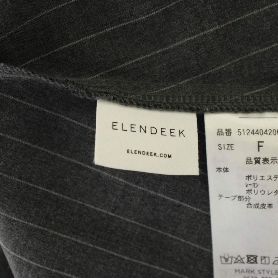 8/23まで限定10%OFF❣️エレンディーク フリルペプラムブラウス ストライプ エレンディーク ELENDEEK 24AW フリルペプラムブラウス シャツ F