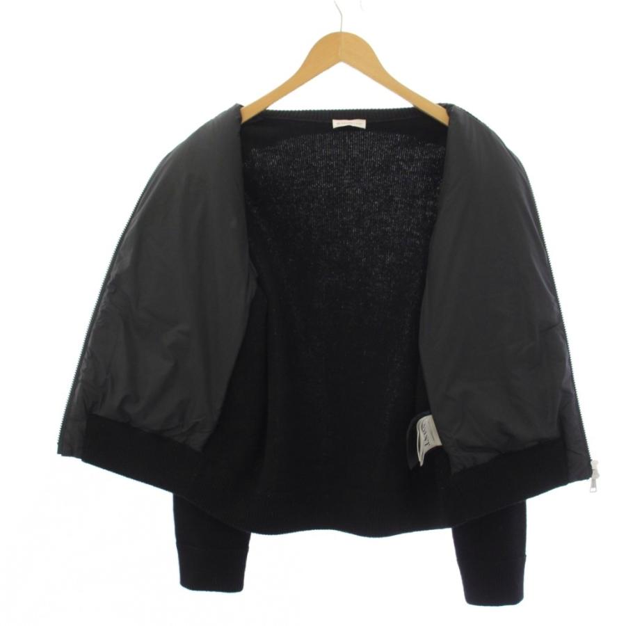 モンクレール Cardigan Tricot ニット ダウン 切替 黒 S 良品 MONCLER（モンクレール） MONCLER CARDIGAN TRICOT ダウン切替ニット