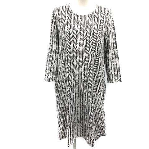 中古 マリメッコ Marimekko Korpikuusi Jersey ワンピース ひざ丈 総柄 七分袖 S 黒 白 Ek レディース ベクトル 古着 081 ブランド古着販売のベクトル 通販 Yahoo ショッピング