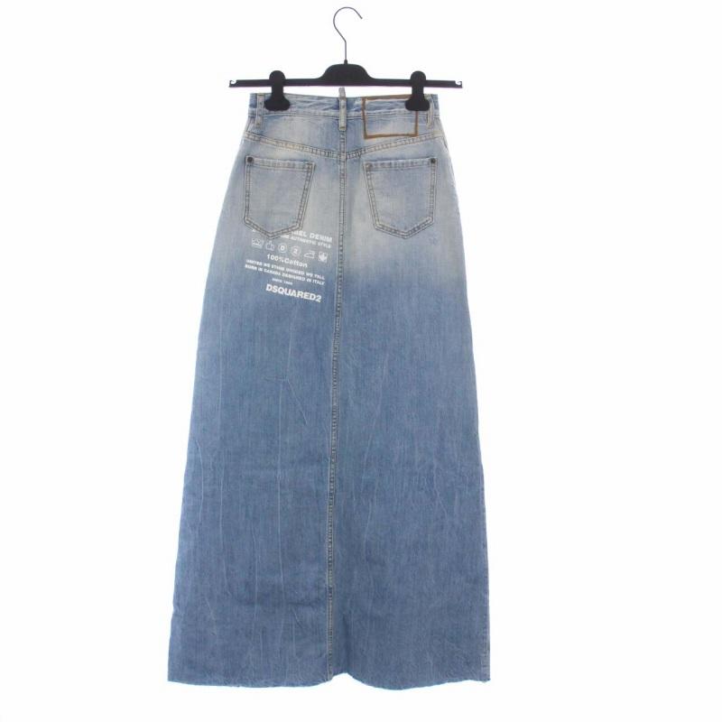 未使用品 ディースクエアード DSQUARED2 デニムスカート ロング マキシ  