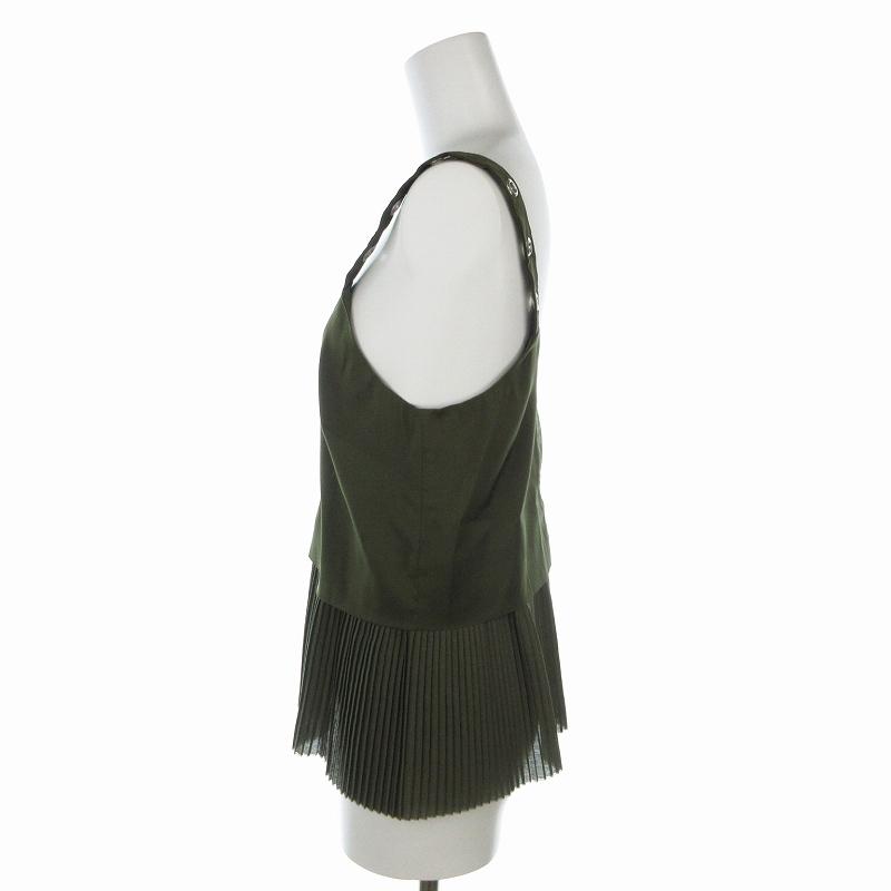 アールト AALTO ビスチェ プリーツキャミソール 36 S カーキ /US  