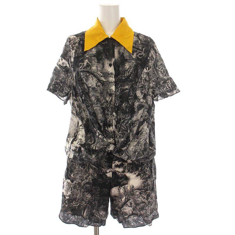 カルヴェン オールインワン コンビネゾン ボタニカル柄 総柄 プリント  