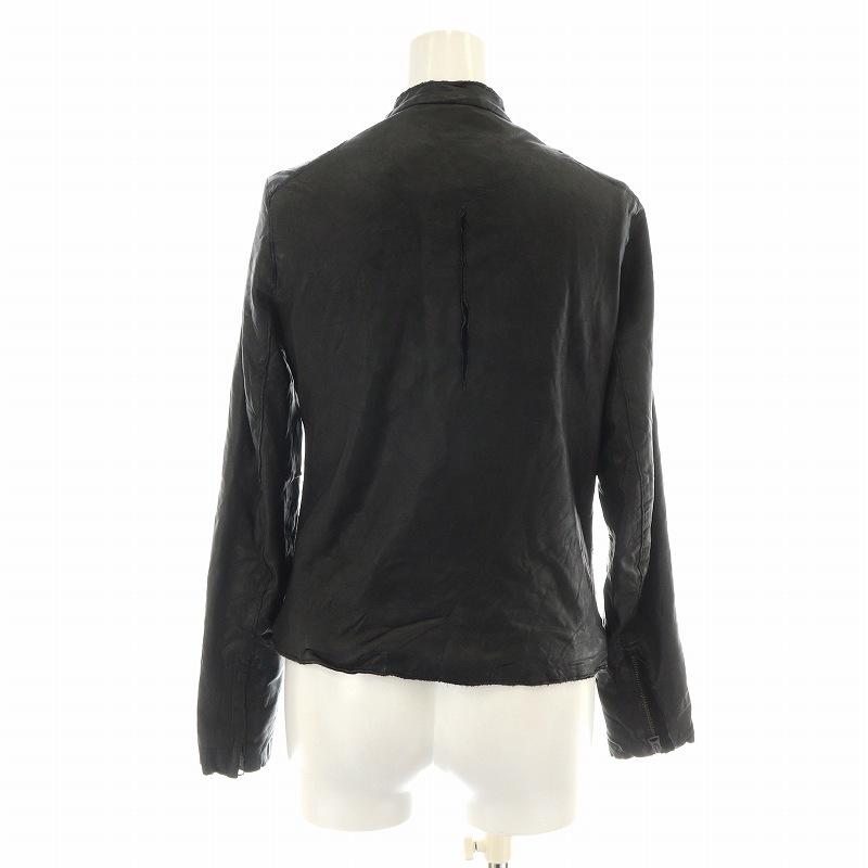 Sisii 黒 シングルライダースジャケットxxs sisii シシ シングルライダース ジャケット Sisii レディース