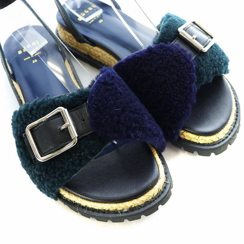 sacai スリッポンサカイサンダルシューズボア