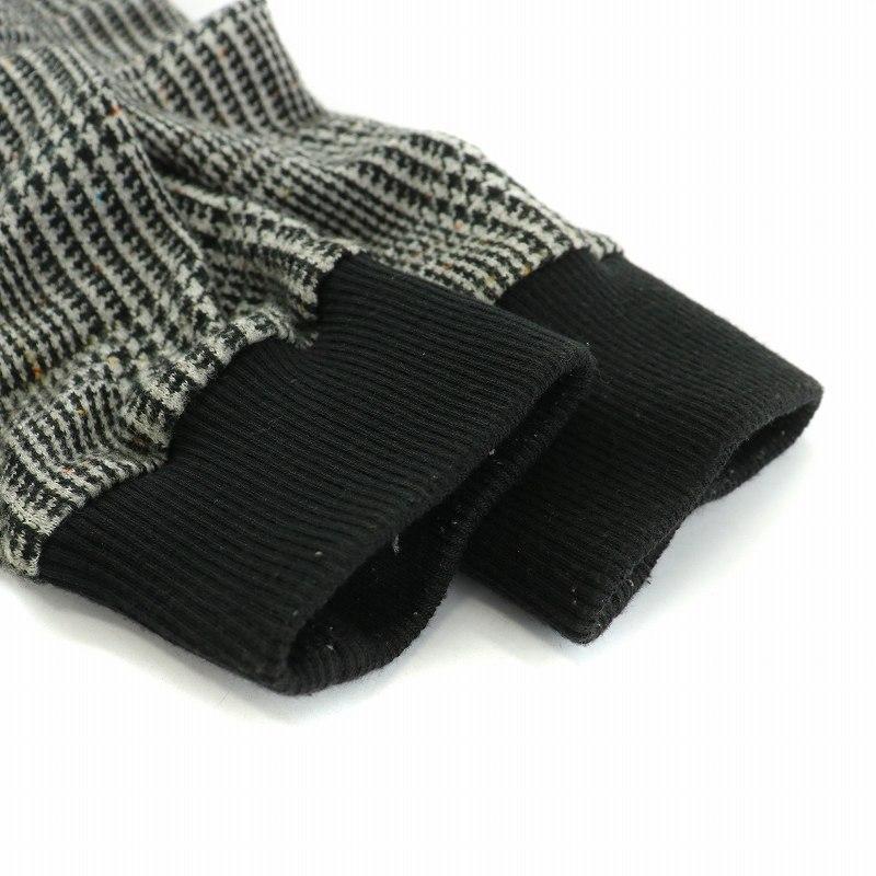 フレッドペリー ハリントンニットジャケット ブルゾン チェック柄千鳥柄 ロゴ刺繍 フレッドペリー ハリントンニットジャケット ブルゾン チェック柄千鳥